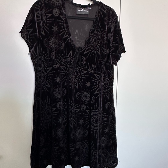 Killstar Dresses & Skirts - Killstar Black Burnout Patterned Mini Dress Size 4XL